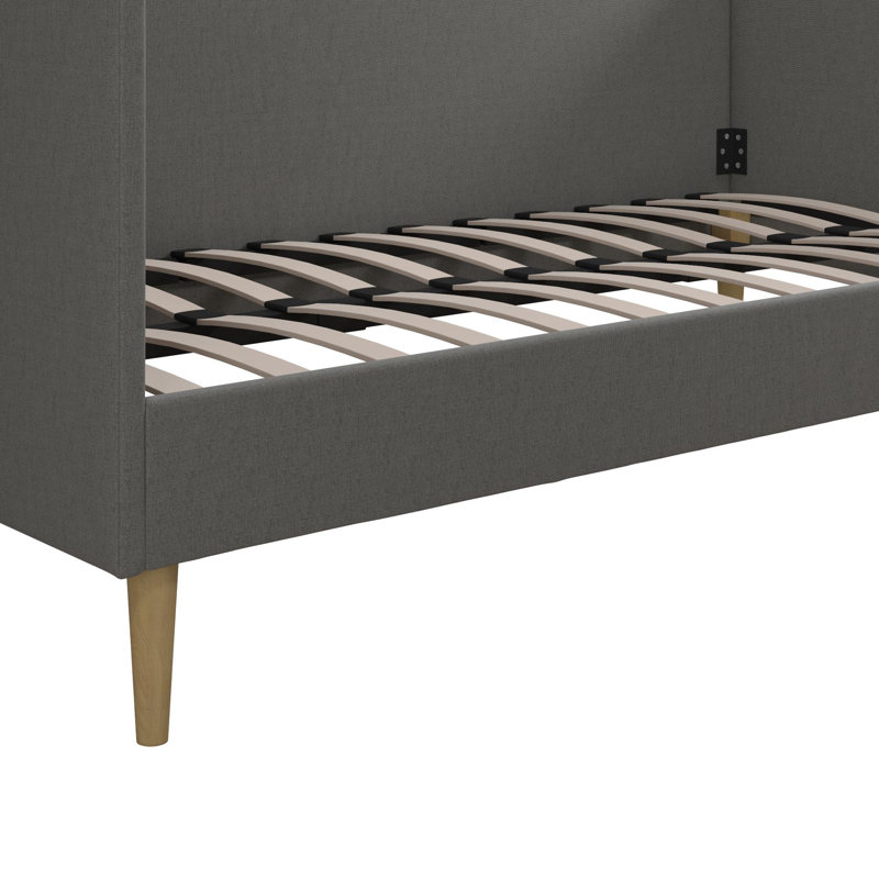 Chadlee Upholstered Daybed, Gray Linen, Queen