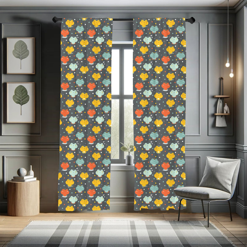 Frog Semi-Sheer Rod Pocket Sliding Panel, 28" x 63"