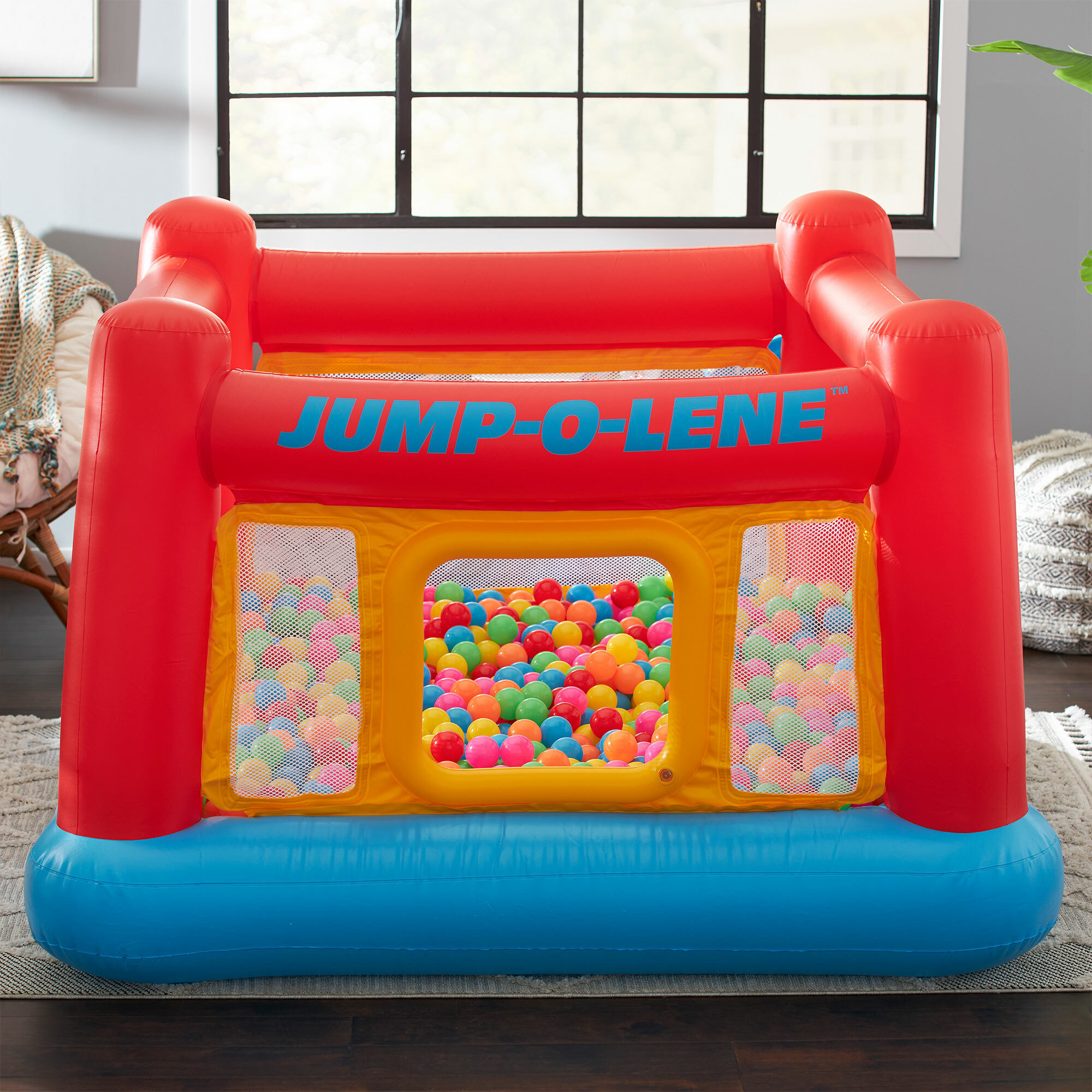 Intex Inflatable Jump-O-Lene Trampoline Bounce House with Crawl