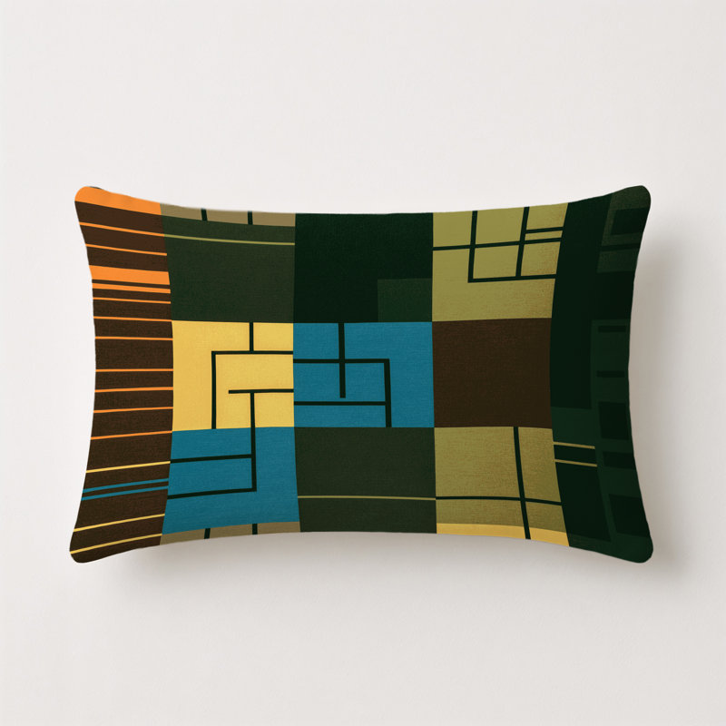Patterned Peaks Indoor And Outdoor Pillow, Rectangle 20"H x 14"W