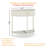 Handcrafted Wave-Pattern Demi-Lune Console Table with Creamy White Finish and Storage for Entryway & Living Room-1782837839