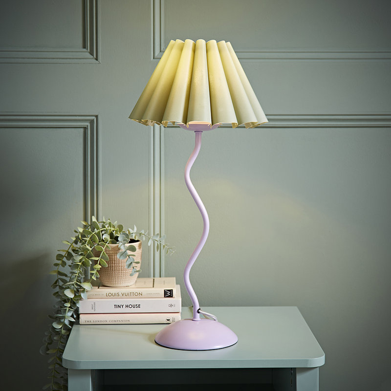 Clapp Metal Table Lamp, Green, Purple