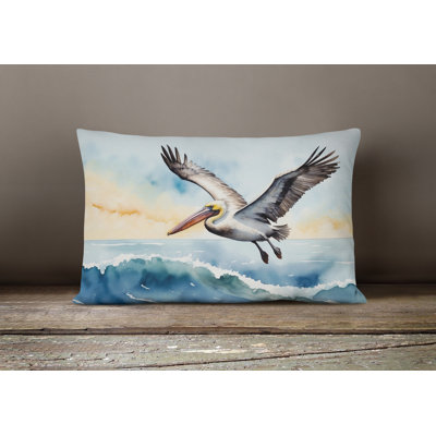 Pelican Soaring Throw Pillow