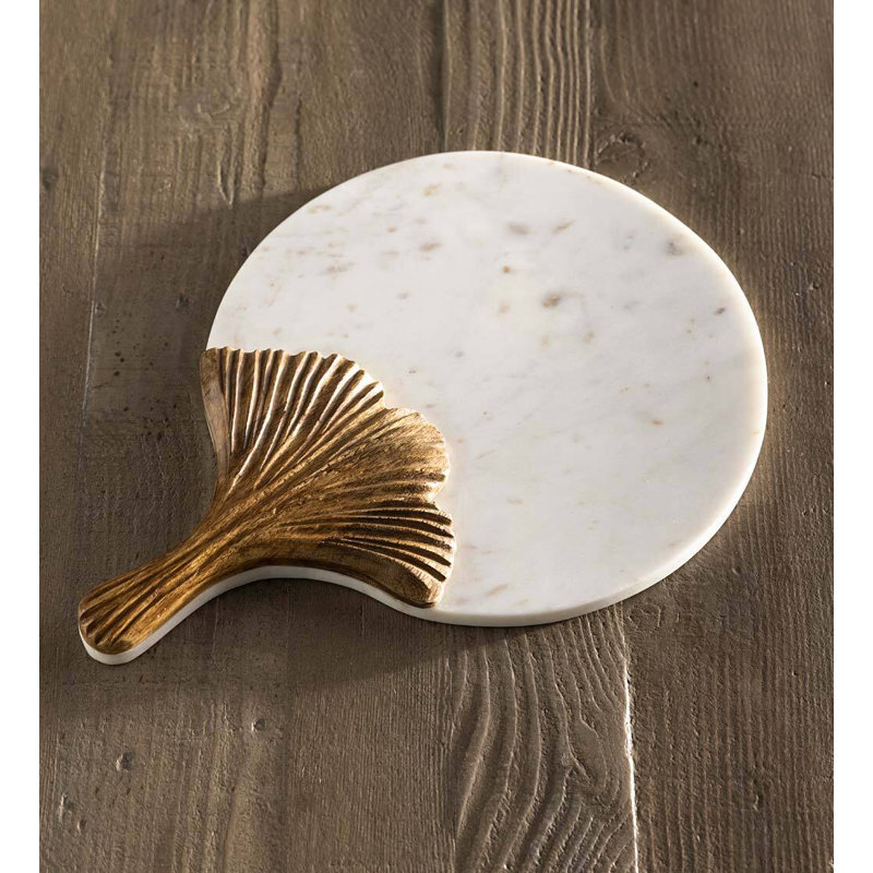 Plateau rond en marbre Doanh