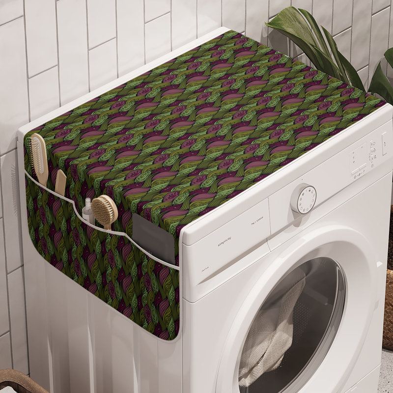 Machine à laver à motif de feuilles East Urban Home