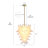12-Light Tiered Chandelier With Cloud Glass