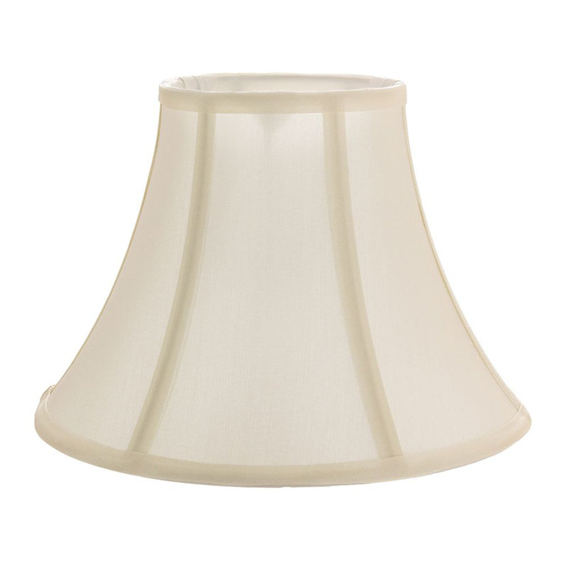 Traditional Empire Shaped Lamp Shade in Rich Silky Cotton Fabric, Cream, 25 x 35cm