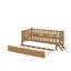 Lit plateforme simple avec garde-corps et lit gigogne-454479845