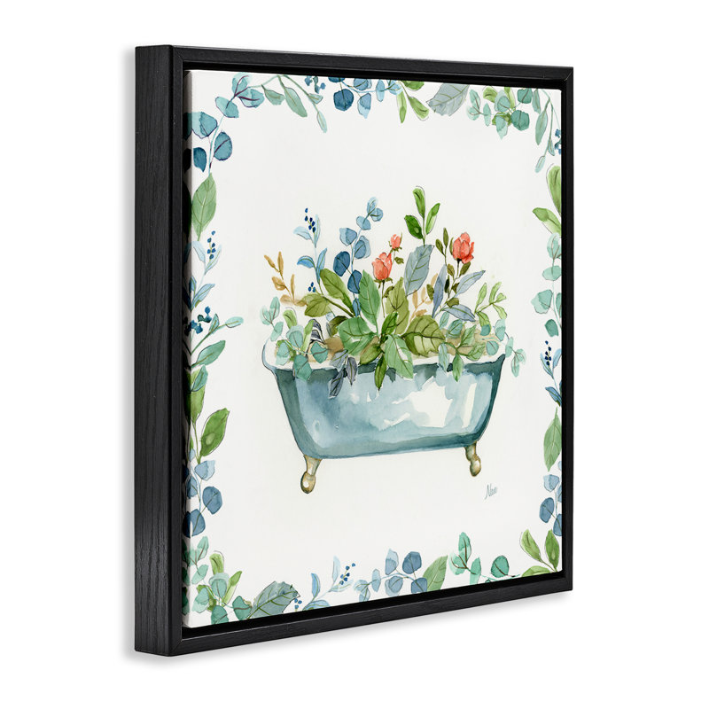 Art mural sur toile Floater, Cadre flottant noir de jais, H 18 po x l 18 po
