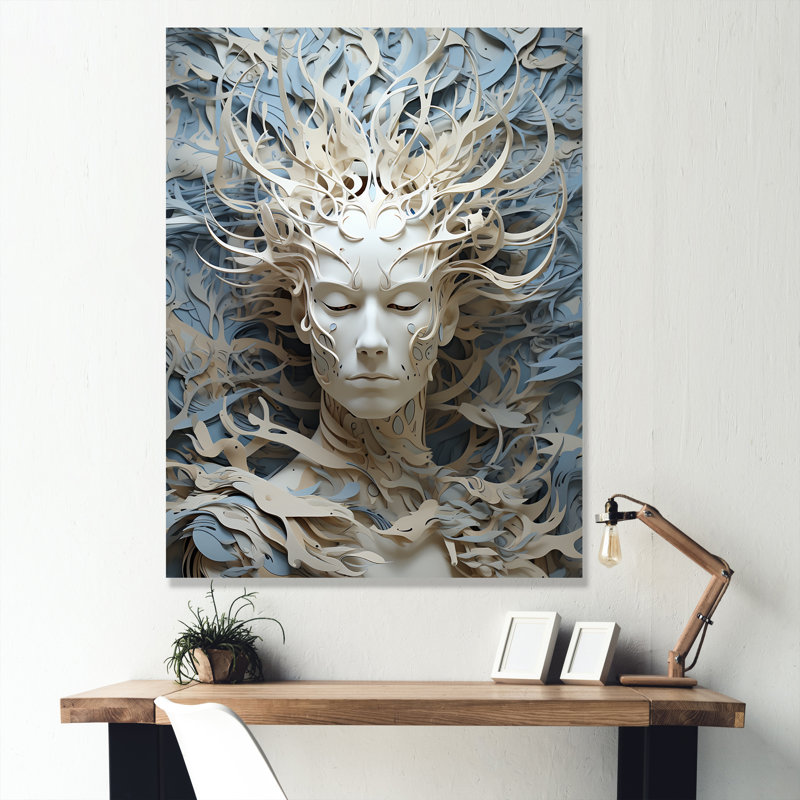 Mythique créature extraterrestre, peinture I, Toile tendue, 20" H x 12" W