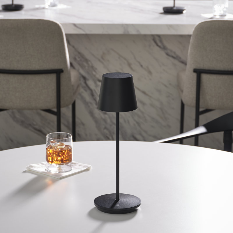 Nevis Accent Rechargeable Table Lamp, Black