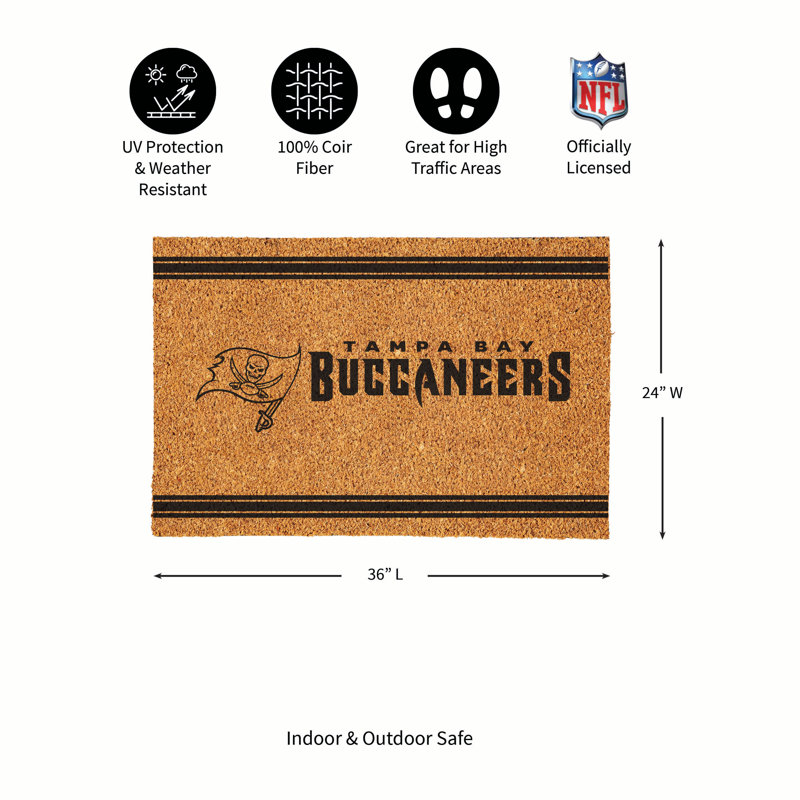 Grand tapis couleur coco Tampa Bay Buccaneers, 36 po x 24 po