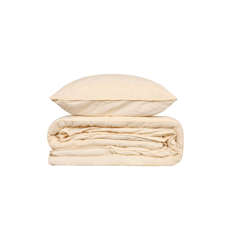 Ensemble de housse de couette en coton crème Burgandie