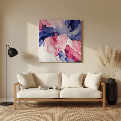 Aquarelle abstraite 77, art mural en métal beige