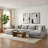158" Down Filled Modular Sectional Sofa With Storage Ottomans, Grey-1580354828