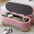 Elegant Upholstered Velvet Storage Ottoman With Button-Tufted,Storage Bench With Metal Legs For Bedroom,Living Room,Fully Assembled Except Legs,Pink-2010850866