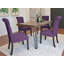 Ensemble de salle à manger 5 pièces avec table rustique et chaises capitonnées-599448517-599448523