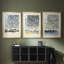 ABSTRACT Series DLxxvii - Impression encadrée sur mesure de qualité supérieure - 3 pièces-2022352484-2022352490