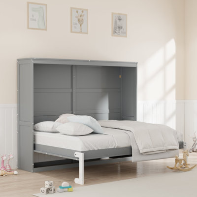 Lit escamotable à armoire murale de style commode, peu encombrant, sans sommier tapissier