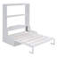Grand lit escamotable mural avec coussin, grand lit, blanc