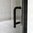 36"W X 72" H Pivot Semi-Frameless Shower Door in Matte Black Finish-112343102