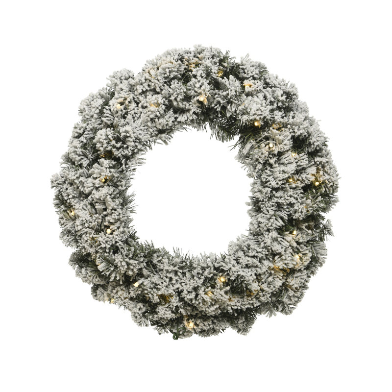 Faux Lighted 50cm Wreath