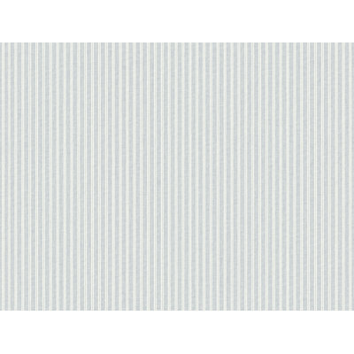 Ticking Stripe Blue Faux Linen Wallpaper