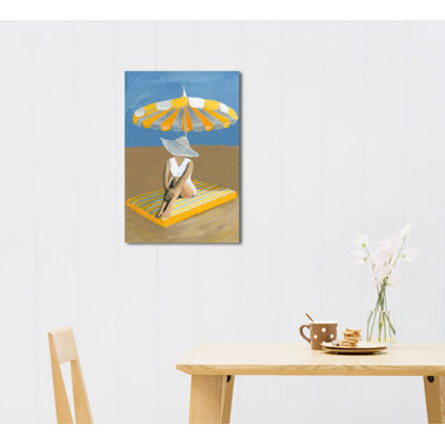 " Fashion And Glam Yellow Umbrella, Coastal Yellow " by Oliver Gal