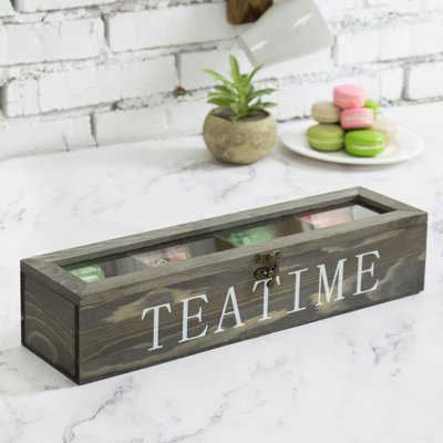 MyGift Wood Tea Box