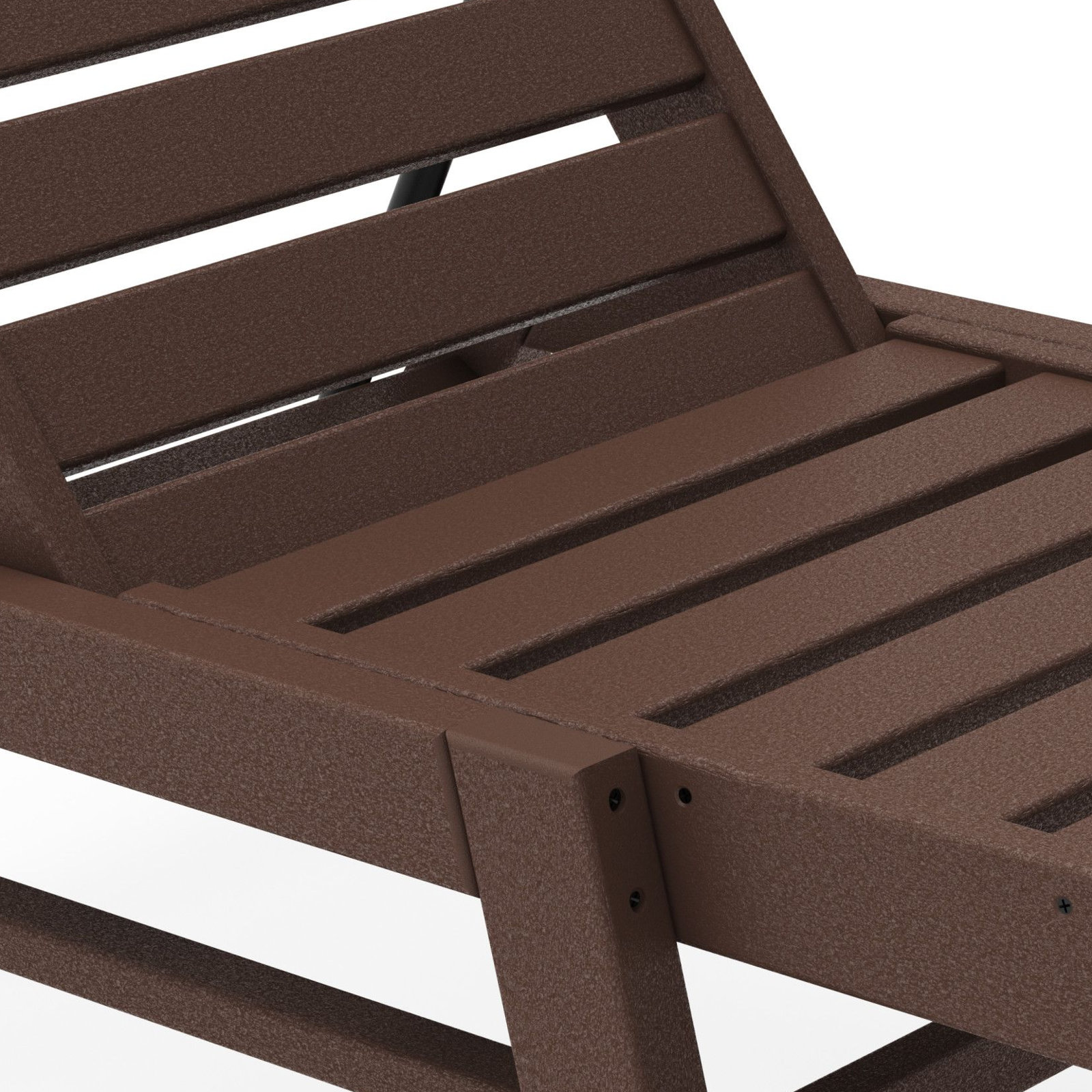 POLYWOOD® Nautical 24" Patio Chaise Lounge, Mahogany