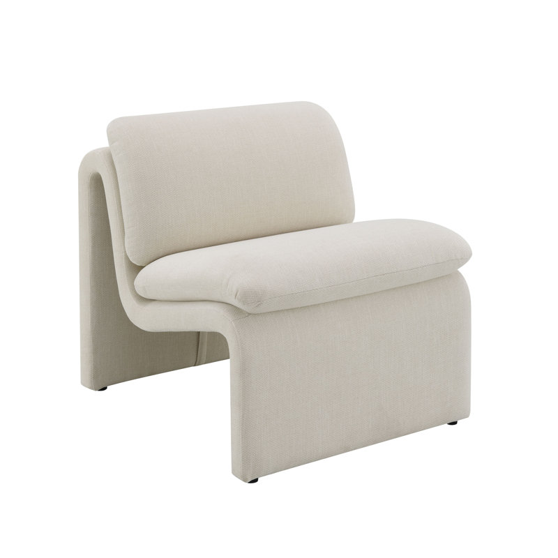 Chaise d'appoint innovante Elegance Jaeda, Blanc