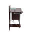 Élégant bureau d'ordinateur avec rangement, chocolat