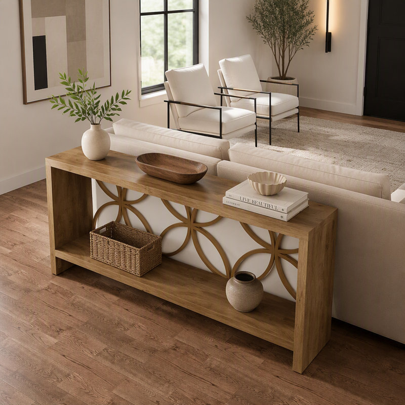 Table console 70,9 ", table d'entrée avec rangement Farmhouse