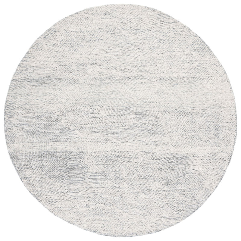 Metro Hand Tufted Indian Wool And Cotton With Latex Abstract Rug, Round 6'