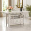 Lea Counter Height Dining Table, Wine Racks, 72 Inch Antiqued White