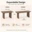 Ensemble de table de salle à manger extensible 63,09 "à 78,84" avec chaises en similicuir et base cannelée-132789944-132789945