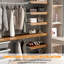 5 pièces de couvre-tablettes en mousse de noyer pour garde-robe de salle de bain, avec surface de grain de bois imprimée et 10 supports en acrylique à angle droit pour cuisine