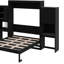 Grand lit escamotable avec bureau, coiffeuse et armoires-1122468253