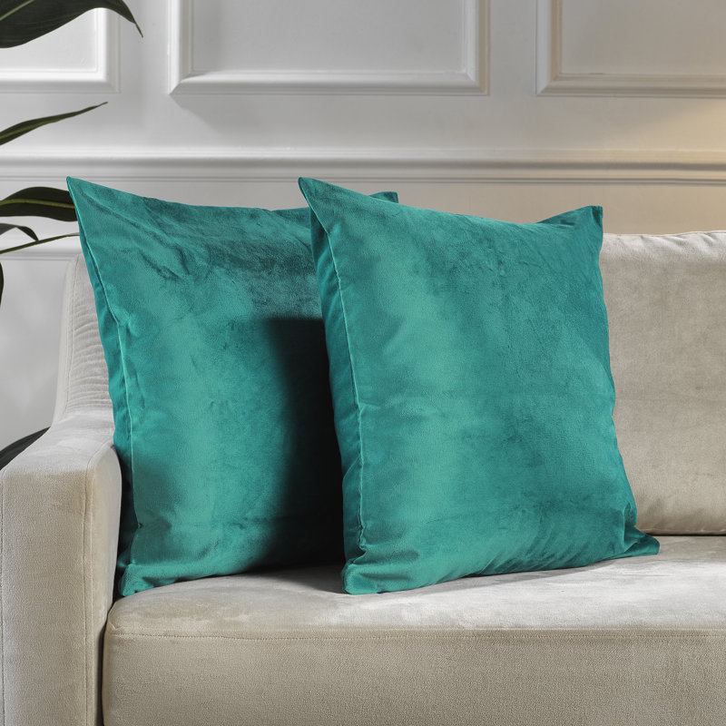 Housses de coussin rectangulaires en velours mat, 37 turquoise