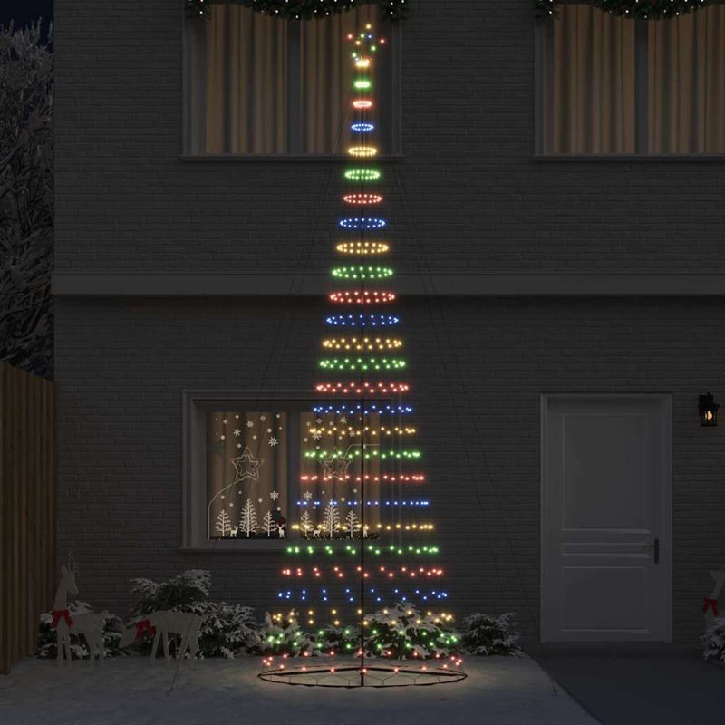  LED Christmas Tree 160 x 160 x 500 cm Metal, Multicolour
