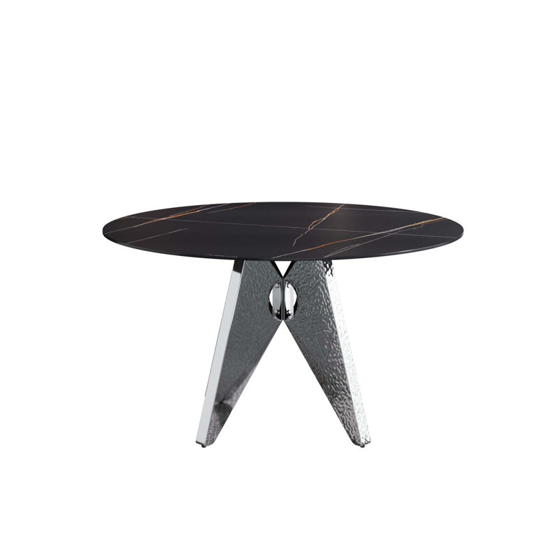 Table de salle à manger Contemporary, H 29,53 po x L 53,15 po x l 53,15 po, Noir