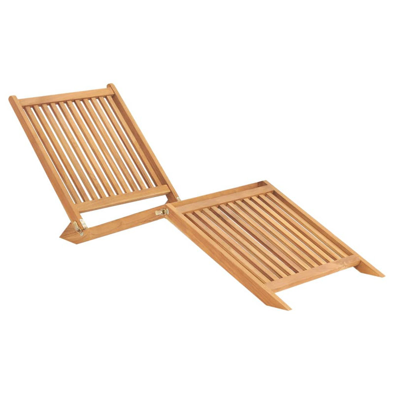 Saunders 160cm Long Reclining Teak Single Chaise