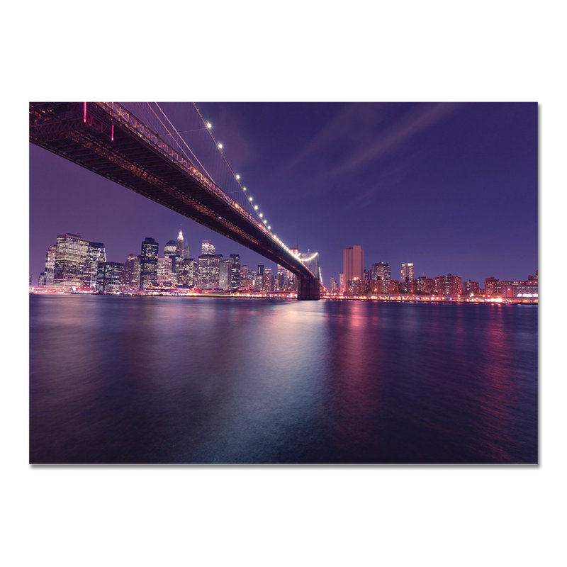 New York by Night - Unframed Photograph, 65cm H x 95cm W