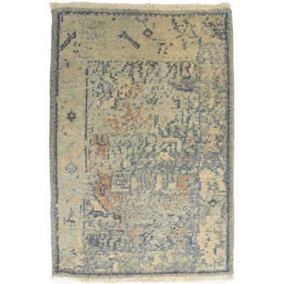 Muted Cream Transitional 2X3 Indo Heriz Serapi Oriental Area Rug
