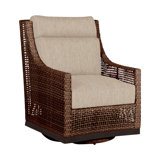 Outdoor Peninsula Gliding Wicker/Rattan Chair with Cushions
