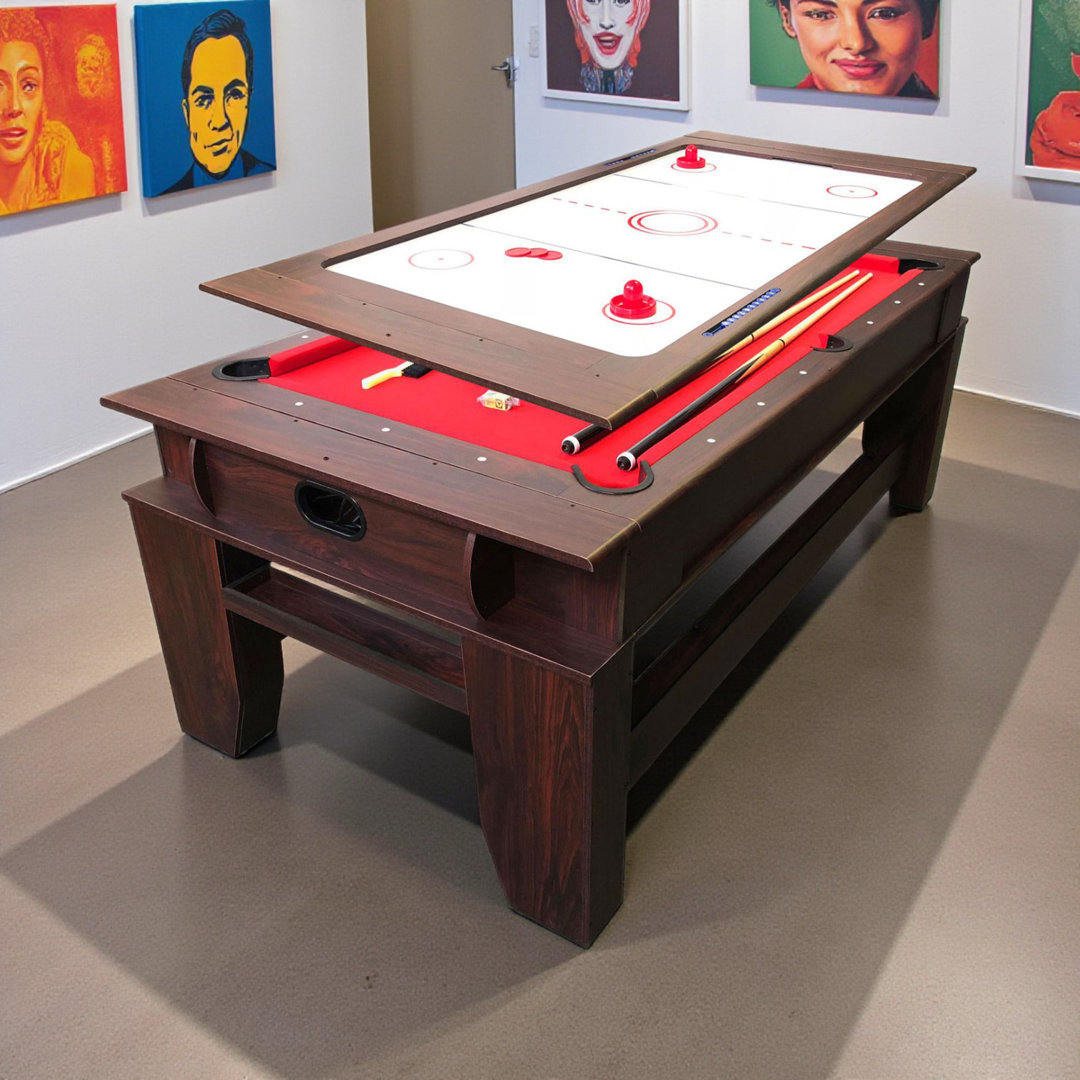 BILLARDHOCKEY 7-Ft 2-in-1 Pool Table and Air Hockey Game Table with Accessories Simba USA Inc
