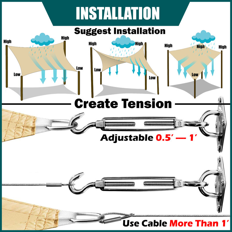 Toile d'ombrage triangulaire imperméable Colourtree, Orange, 16 pi x 16 pi