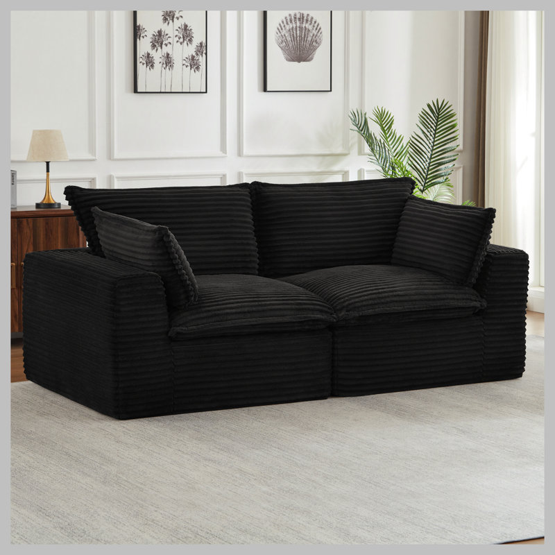 Canapé modulaire Boneless, Noir