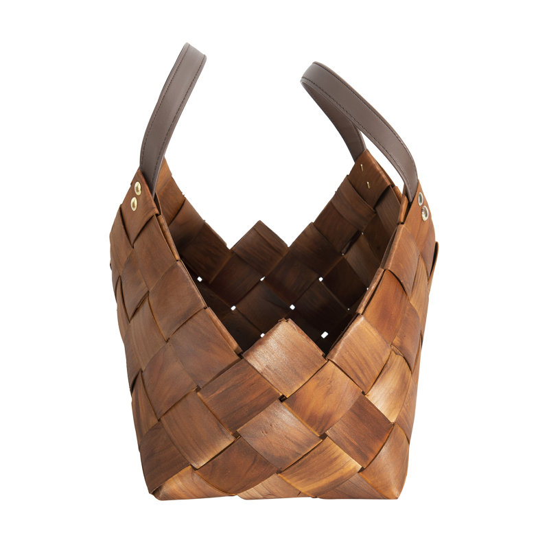 Wicker Basket With Handles - Set of 3