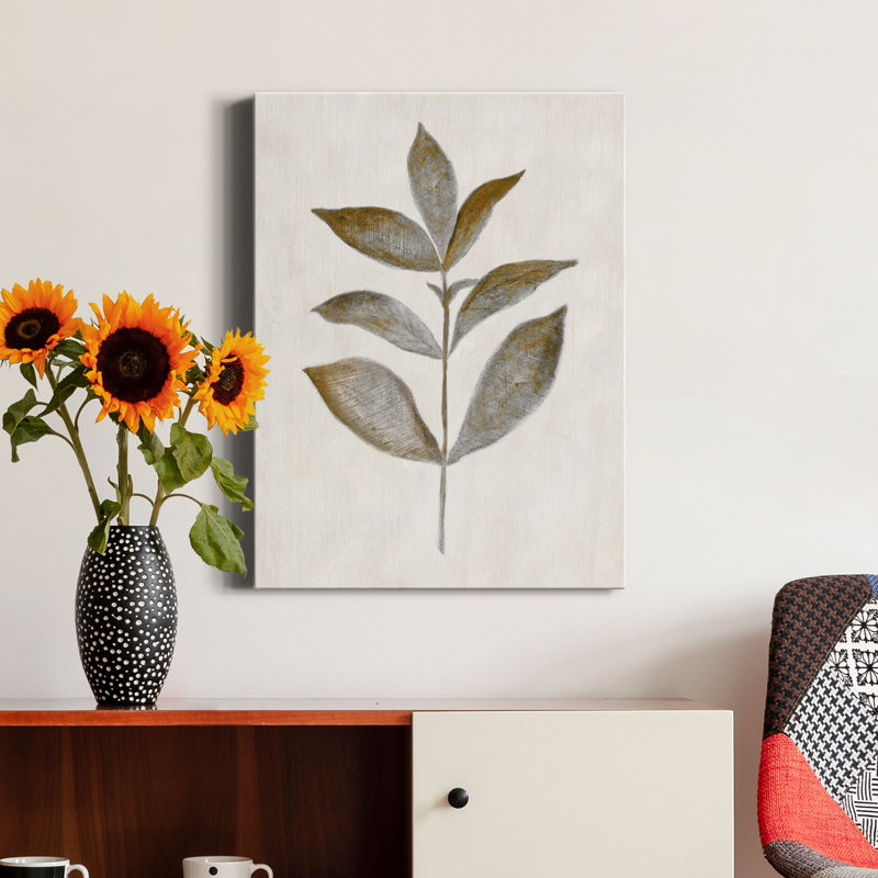 «Bronze Leaf III» par Tava Studios, reproduction d'art sur toile tendue, H 48 po x l 36 po x P 1 po